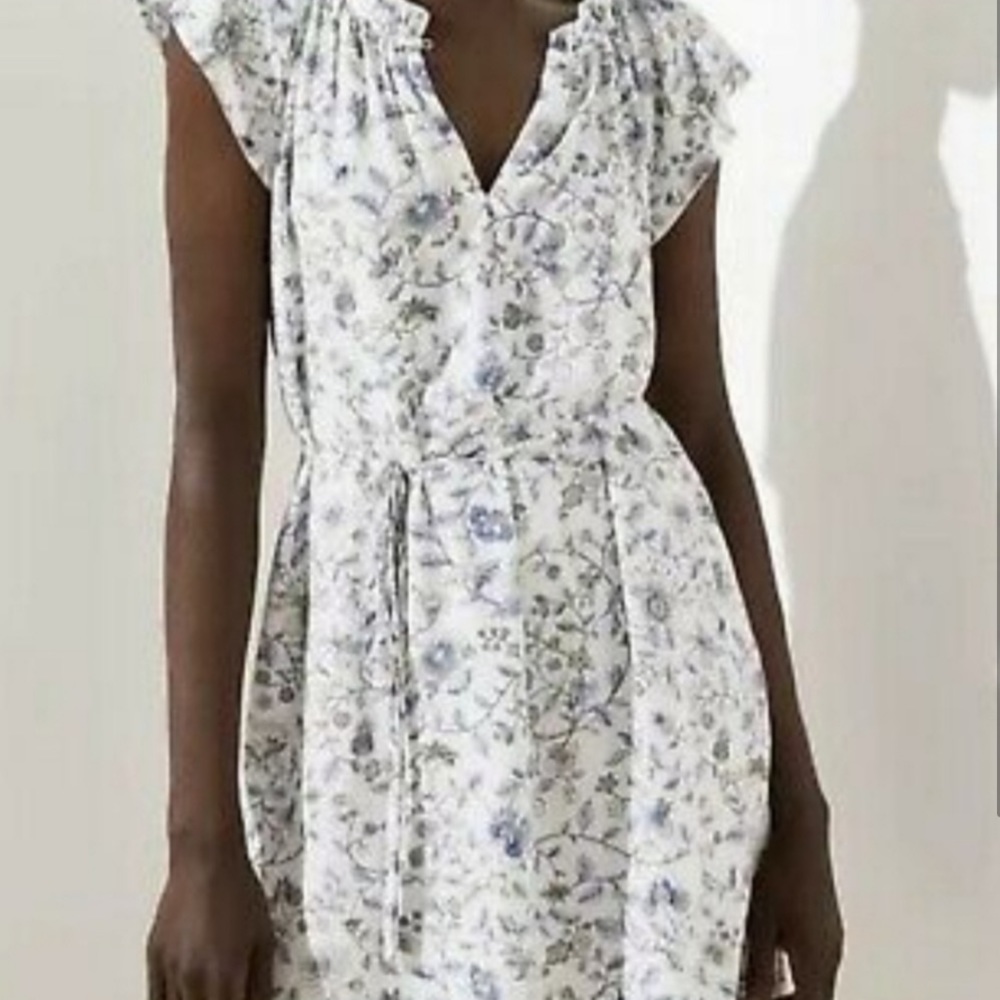 LOFT White Floral Dress - Size Small